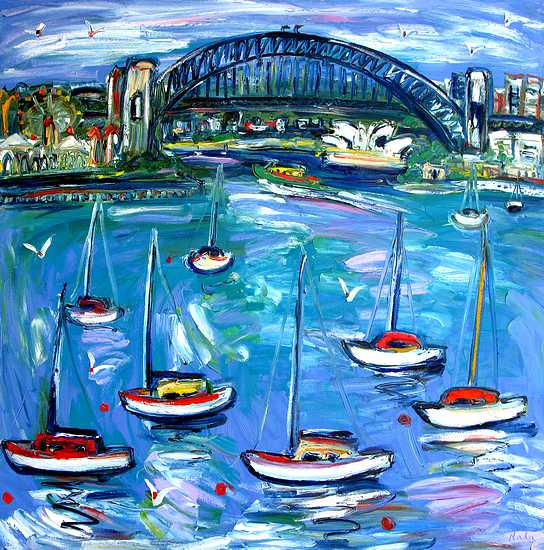 Lavendar Bay II - 1m x 1m