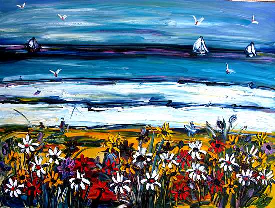 Beach Daisies II 1m x 90cm