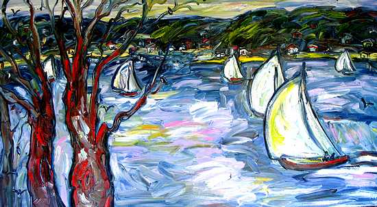 Red Gums and Sails 1.1 x 2m