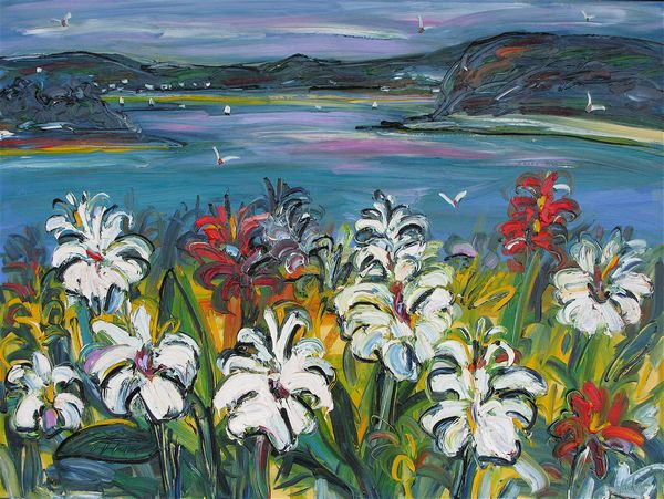 Red and White Sth Coast Vista 1.2m x 90cm