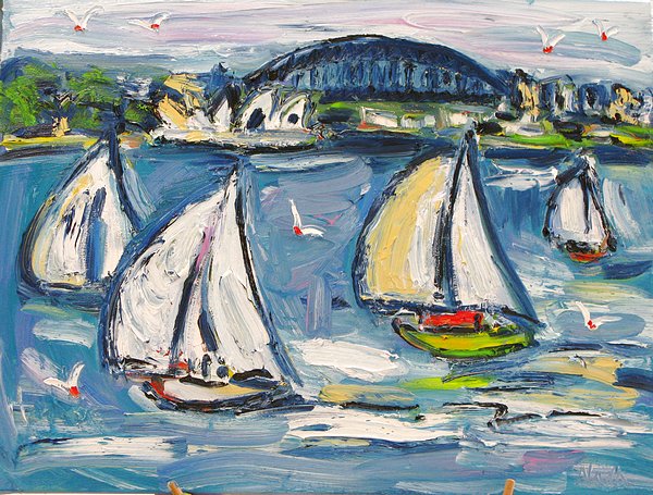 Harbour Sailing 60cm x 40cm