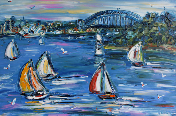 Sydney Sailing 50cm x 76cm