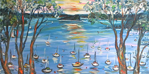 Pittwater Gums 2m x 1m