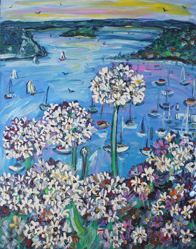 Agapanthus Over Pittwater 1m x 1.5m